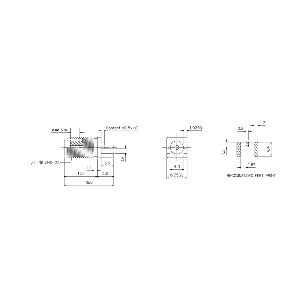 HS-SMAF Edge Type For 1.6 PCB Connector (12.4G)_L16.6(Contact 0.510mm)_Web2